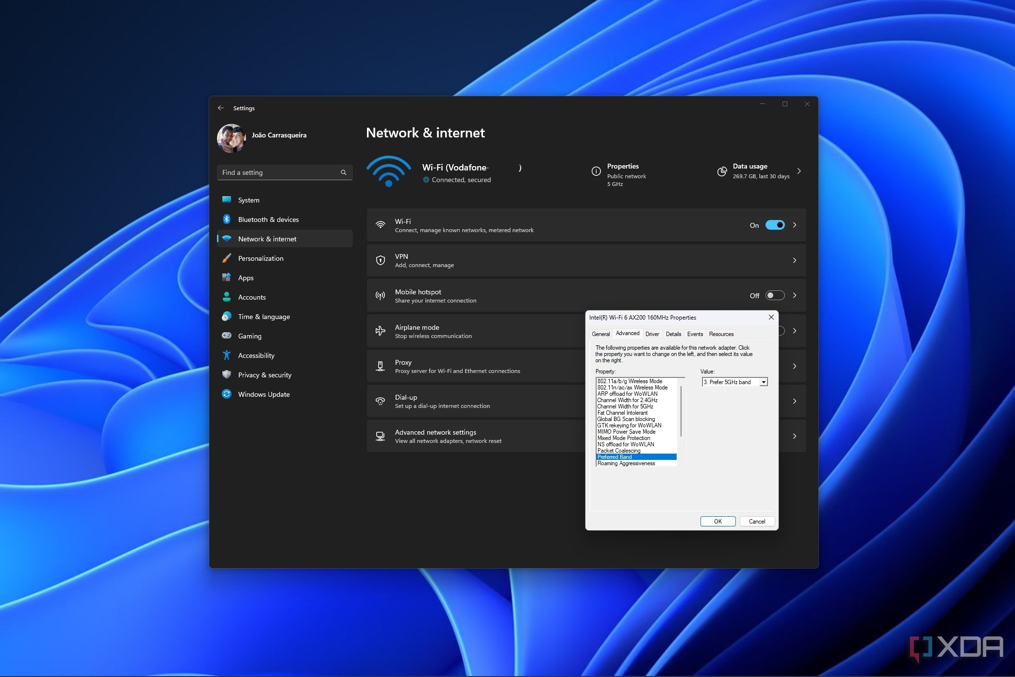 How to force 5GHz Wi Fi in Windows 11