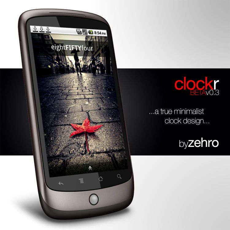 Clockr - Text Based Clock Widget for Android