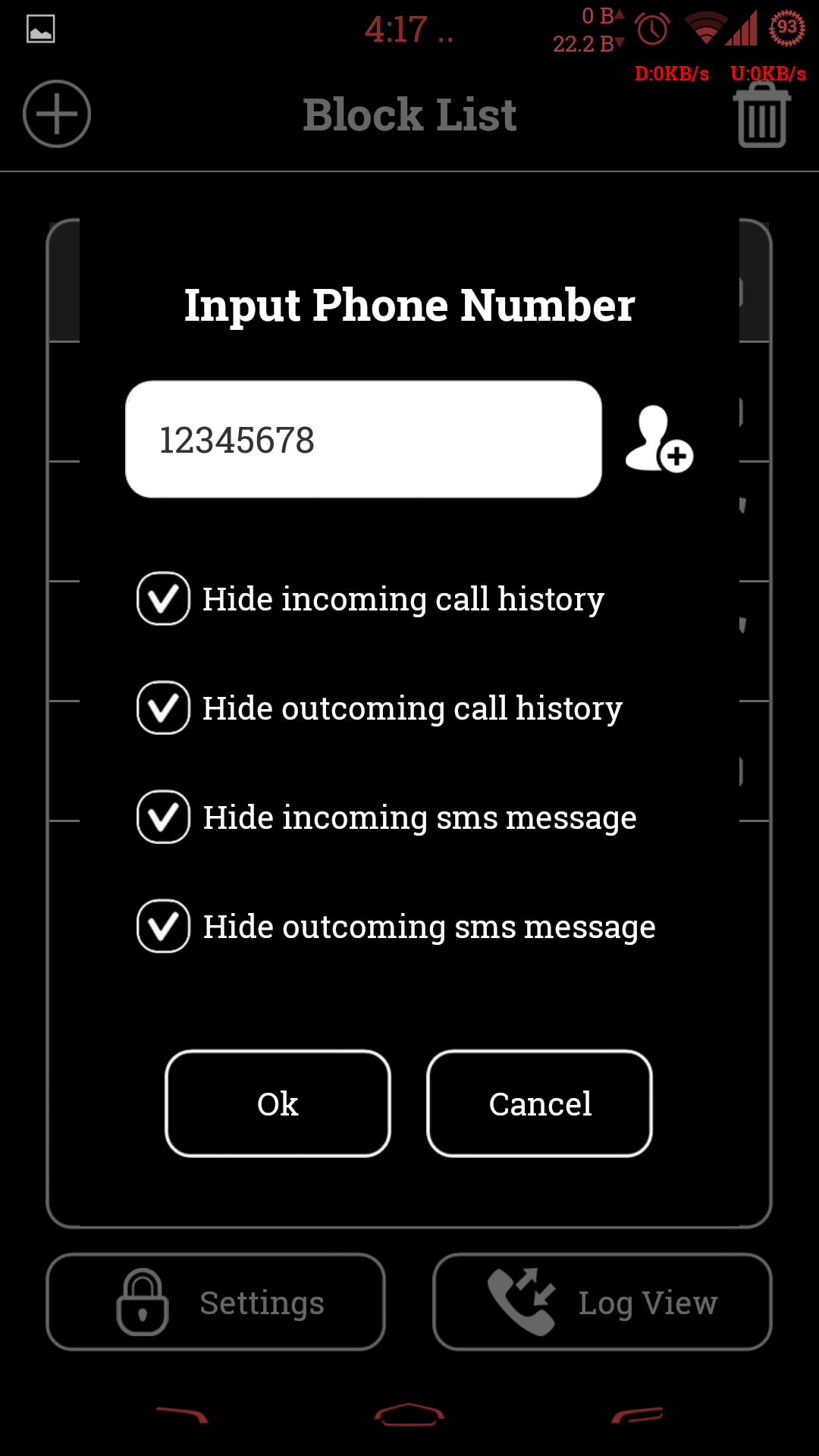 Hide SMS and Call Logs on Your Device
