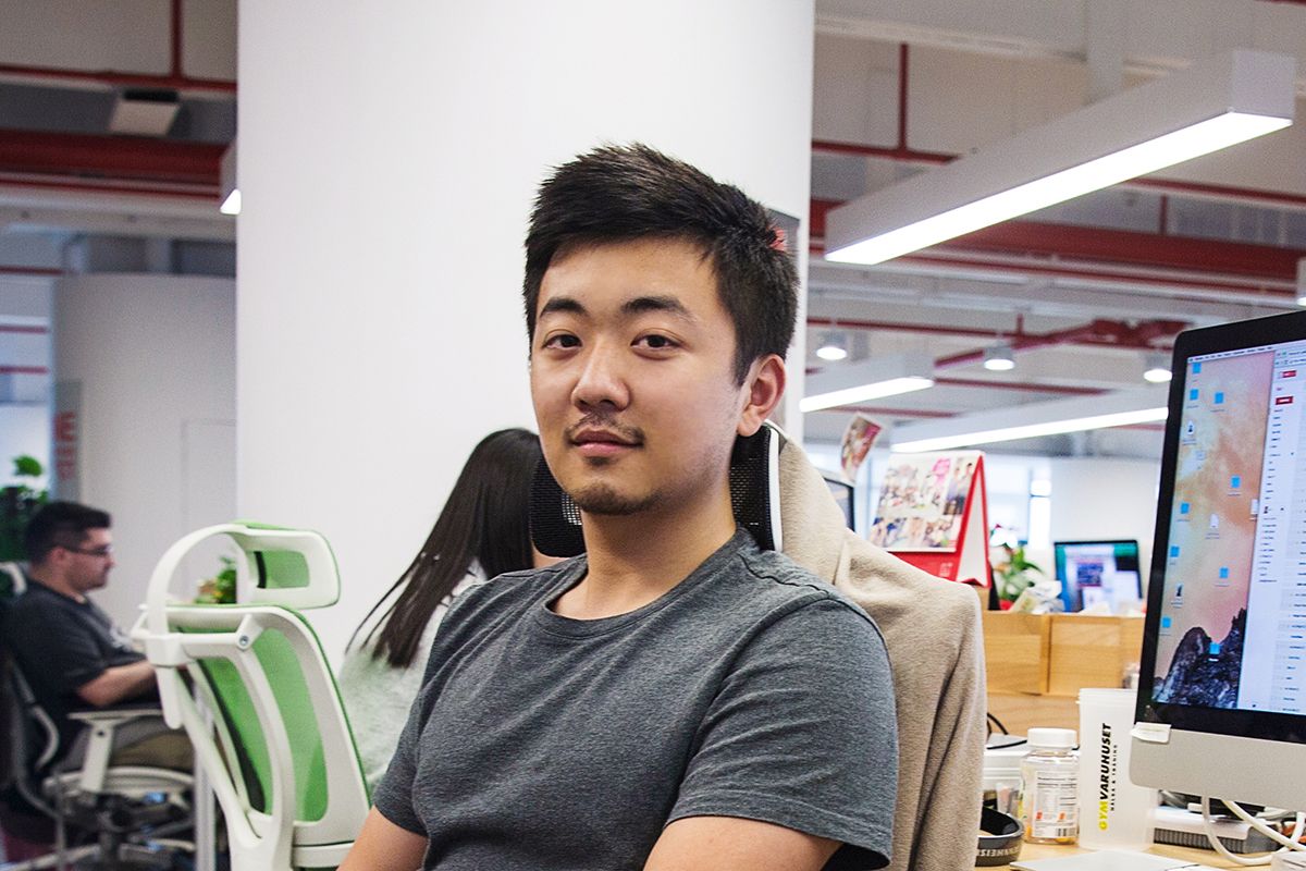 OnePlus co-founder Carl Pei in gray tshirt