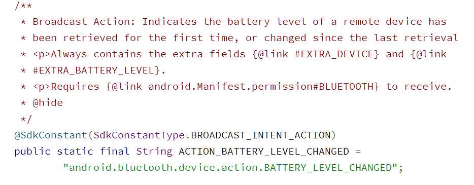 Bluetooth Battery Level Indicator