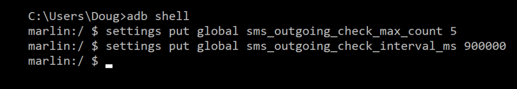 android sms limit