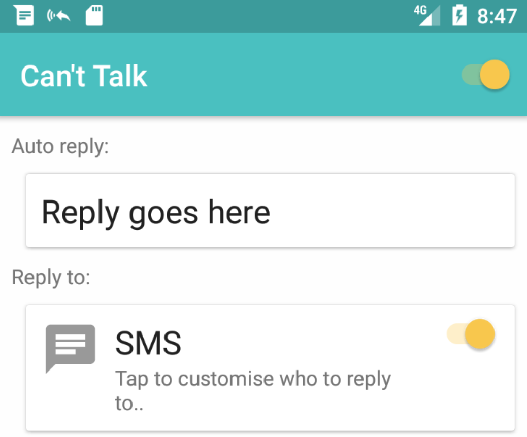 can't talk whatsapp slack auto-reply