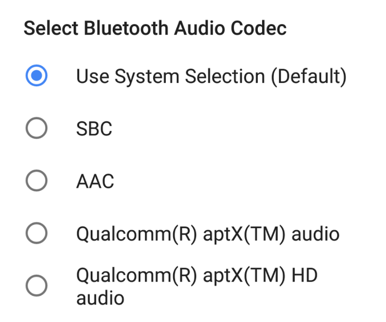 AAC Bluetooth