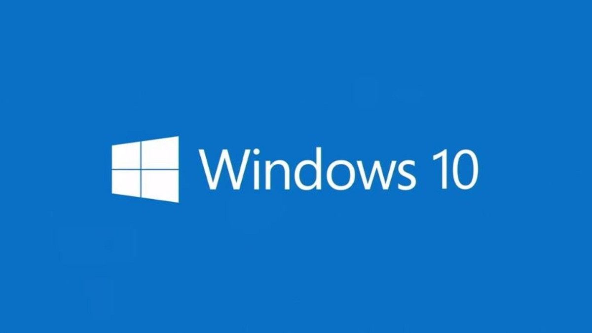 Microsoft Windows 10 logo on blue background
