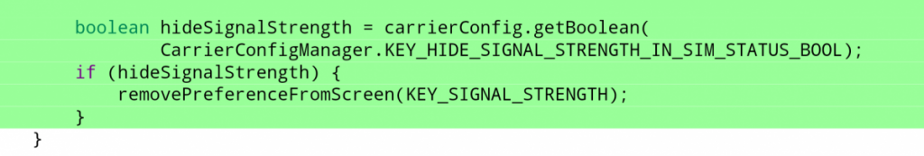 Android P Hide Signal Strength