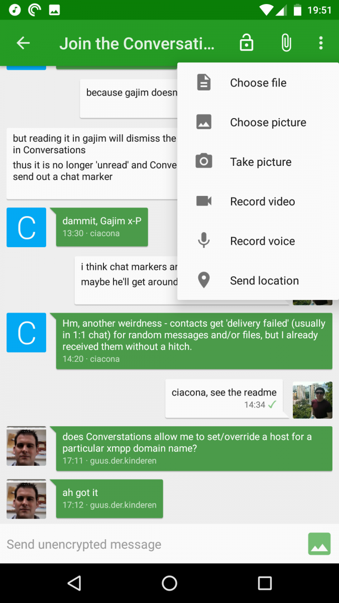 Conversations is an Open Source & Secure Jabber/XMPP Client for Android