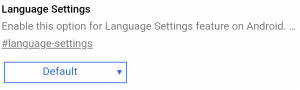 Configuración de idioma de Google Chrome para Android