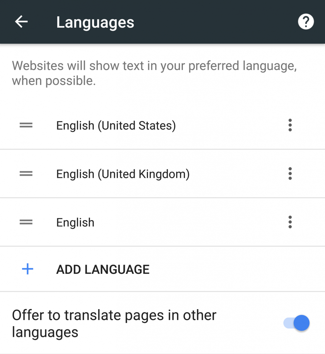Google Language Options Chrome for Android is adding Language Settings for better Multilingual ...