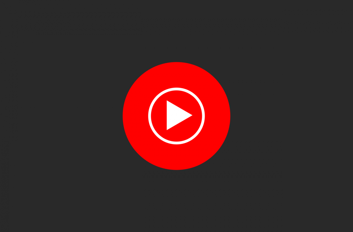 YouTube music logo on black background