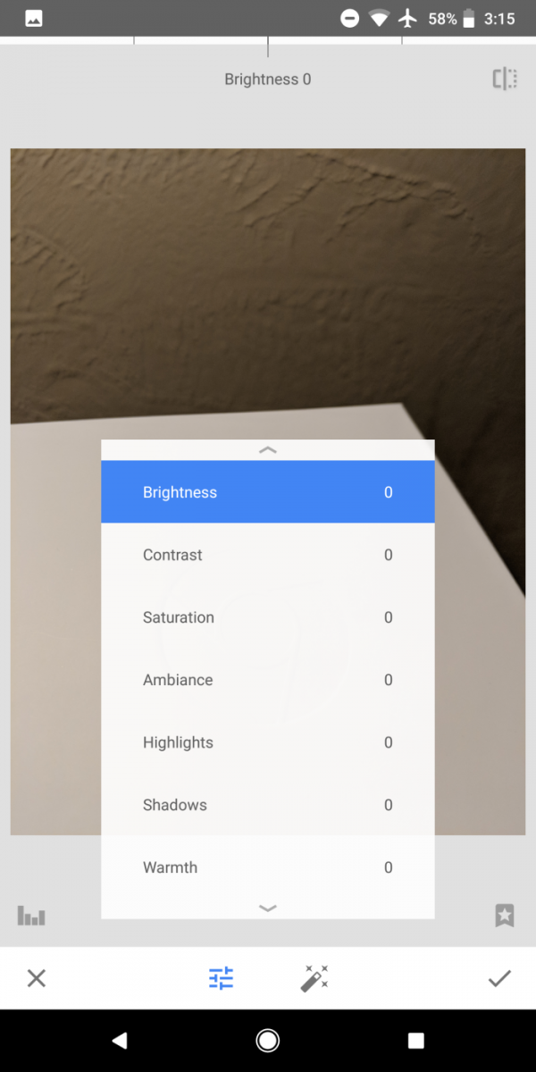 Snapseed, Google's free image editor for Android, adds a dark theme
