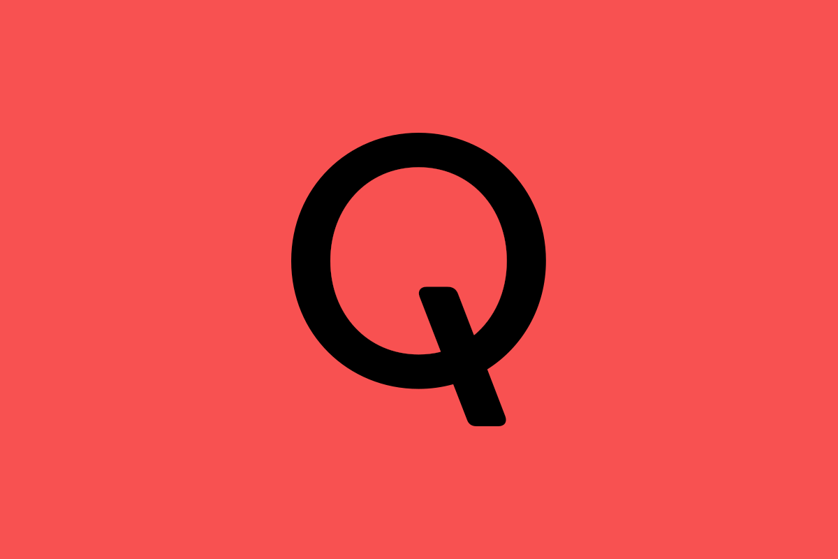 Qualcomm logo on a red background