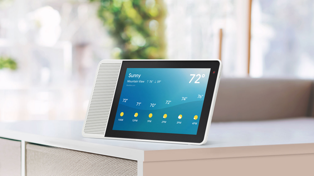 Lenovo Smart Display showing weather information