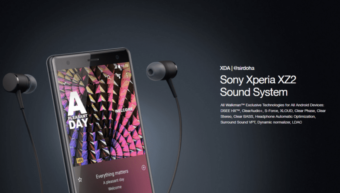 Sony Xperia XZ2 Sound System