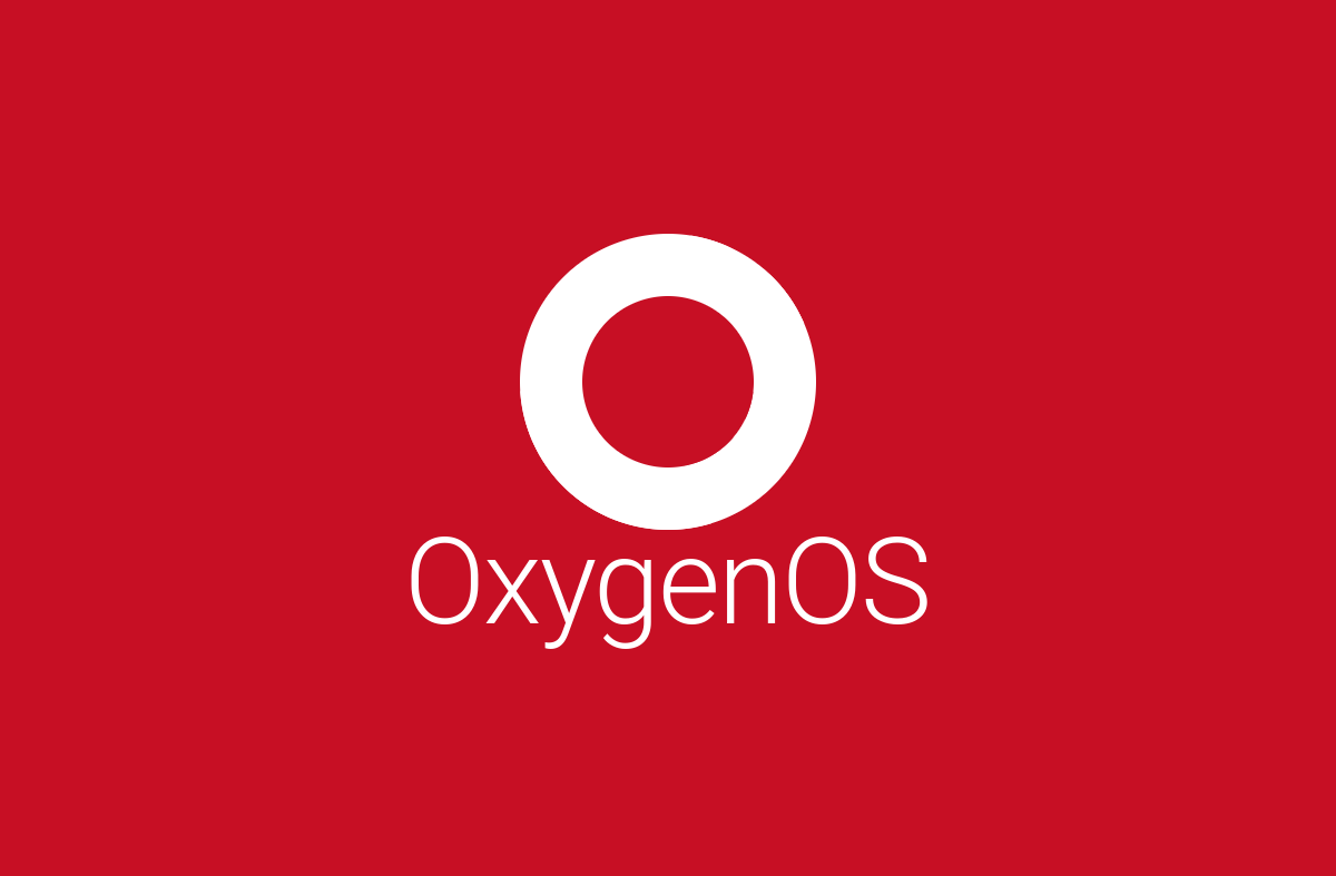 OxygenOS logo in red background