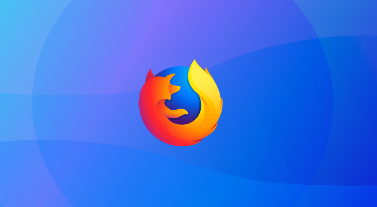 Mozilla Firefox logo on blue