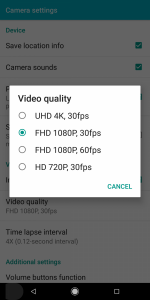 Xiaomi Mi A2 1080p video recording at 60fps