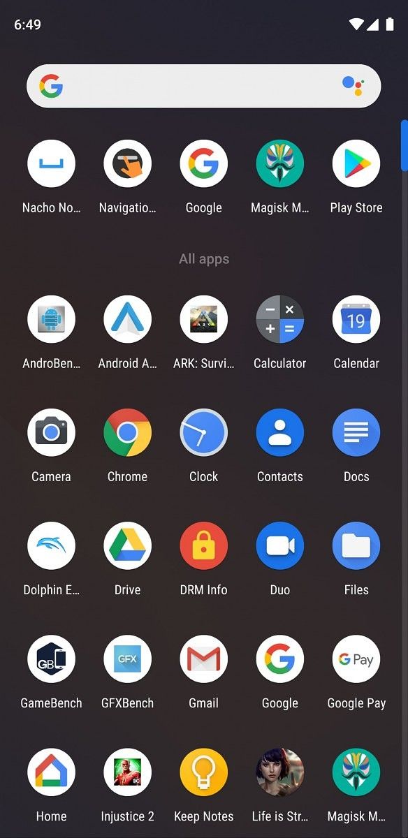 Google Pixel 3 has an Automatic Dark Theme feature based on time of day