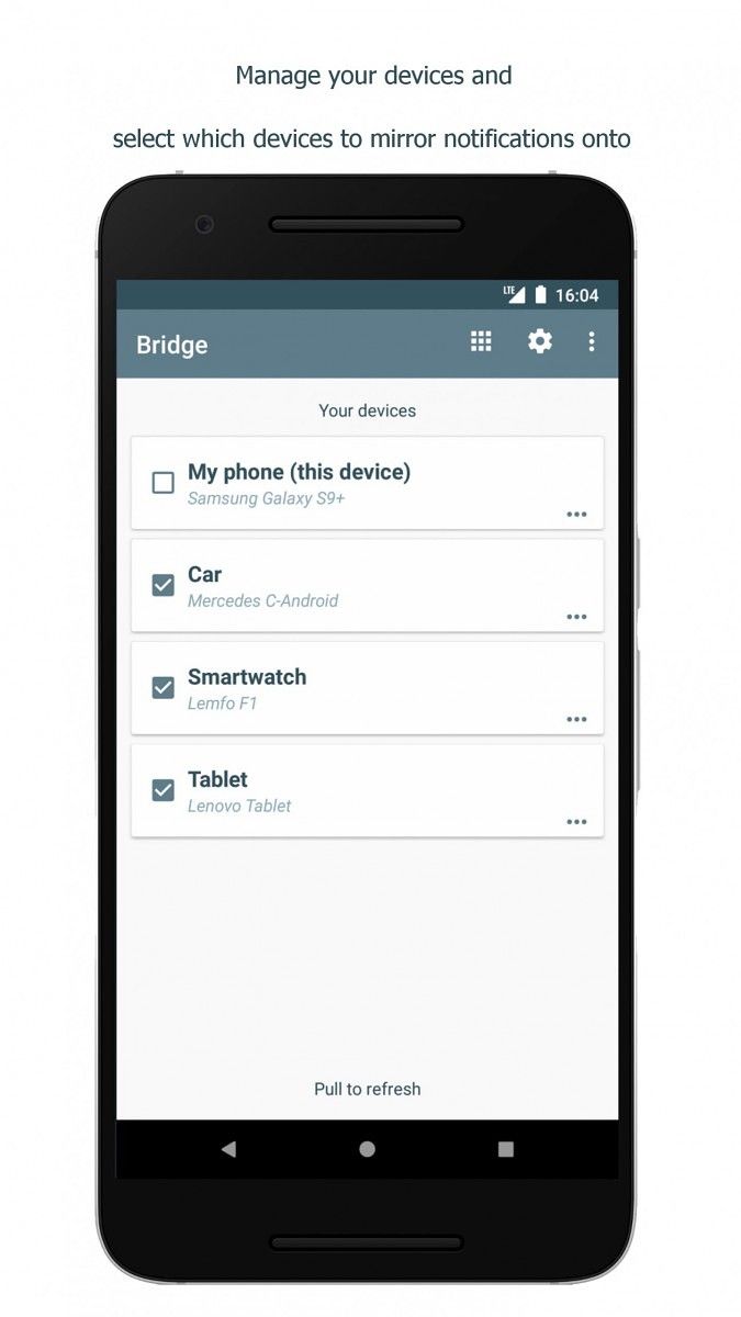 Bridge syncs your notifications between your Android smartphones and