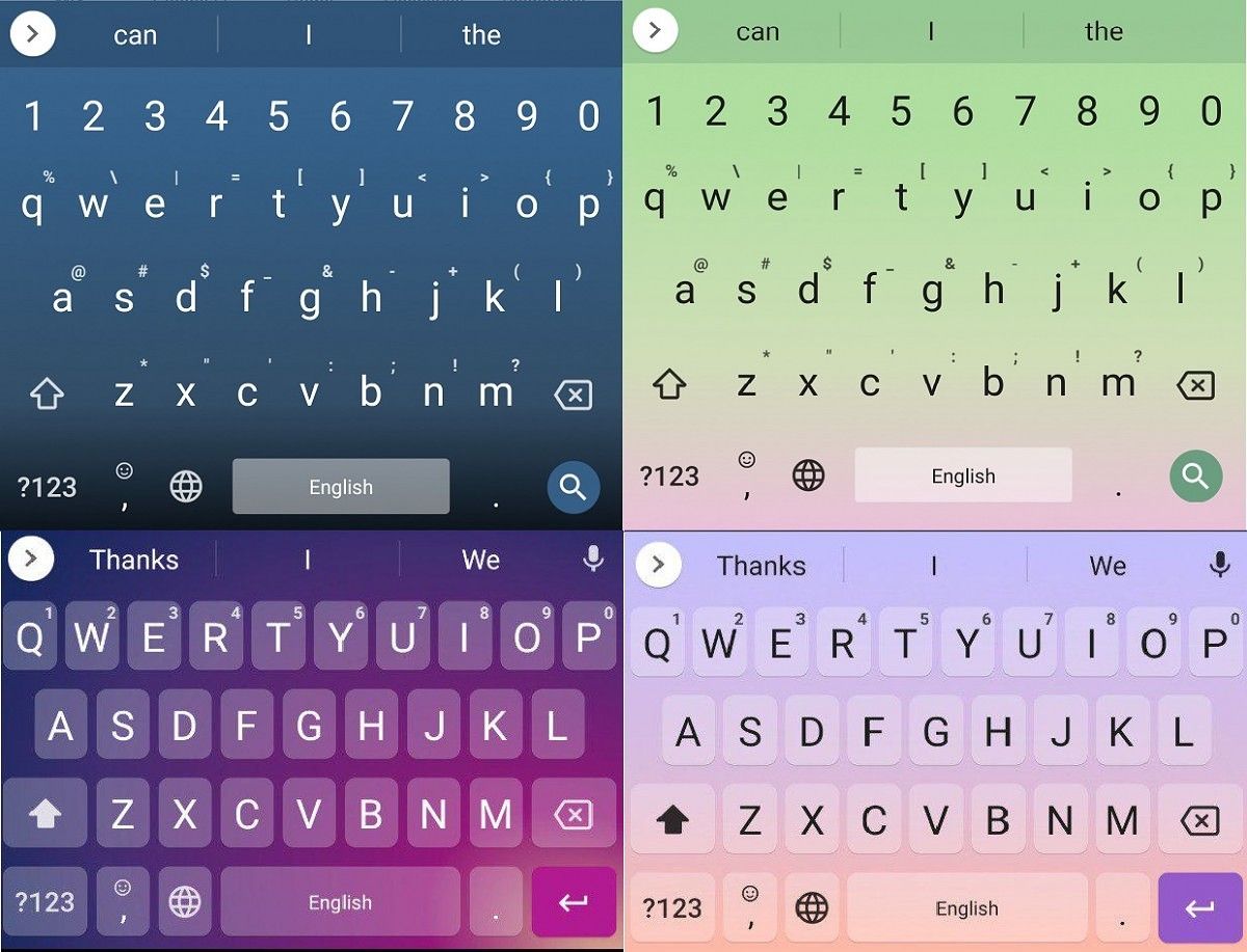 Gboard Gradient Themes