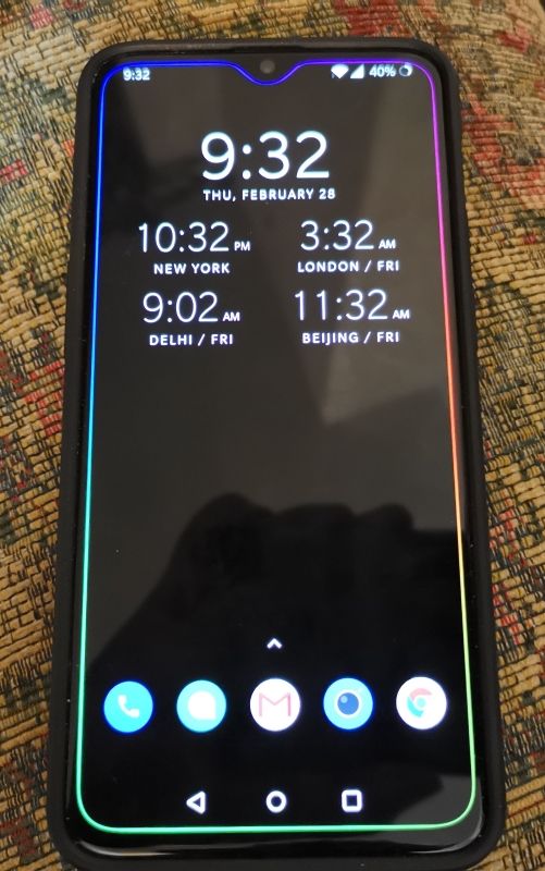 Borderlight Live Wallpaper on the OnePlus 6T