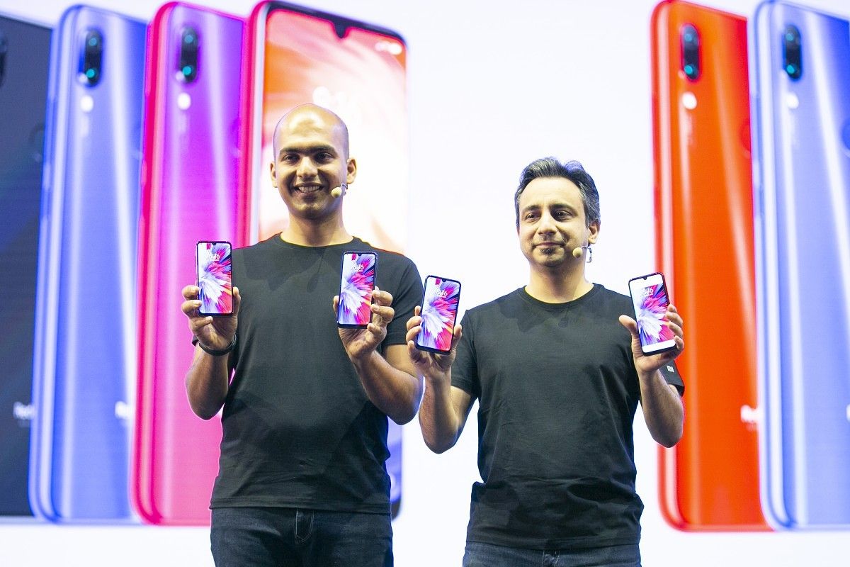 Manu Jain, Vice President, Xiaomi and Managing Director Xiaomi India and Anuj Sharma, Head of Marketing, Xiaomi India at the launch of Redmi Note 7 Pro in Delhi