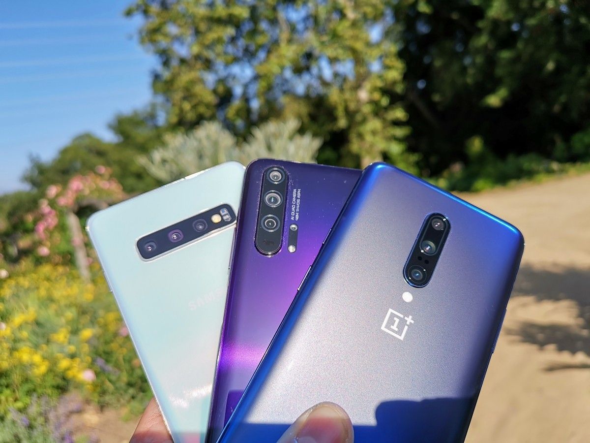 Honor 20 Pro, the OnePlus 7 Pro and the Samsung Galaxy S10+