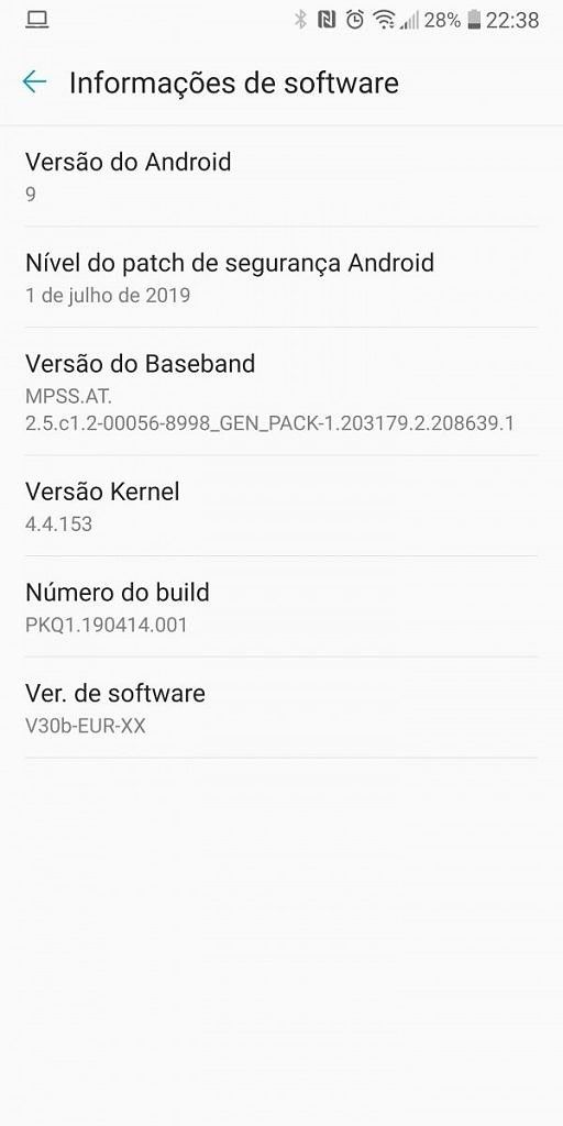 LG V30 Android 9 Pie