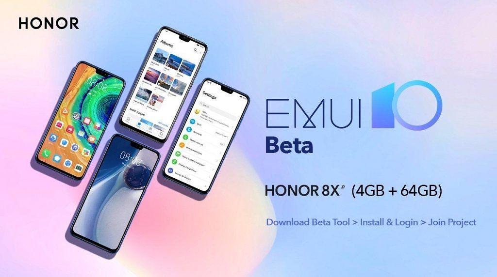 EMUI 10 Beta for the Honor 8X