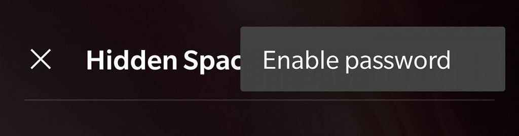 OnePlus Launcher hidden space password