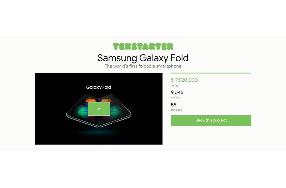 samsung galaxy fold kickstarter