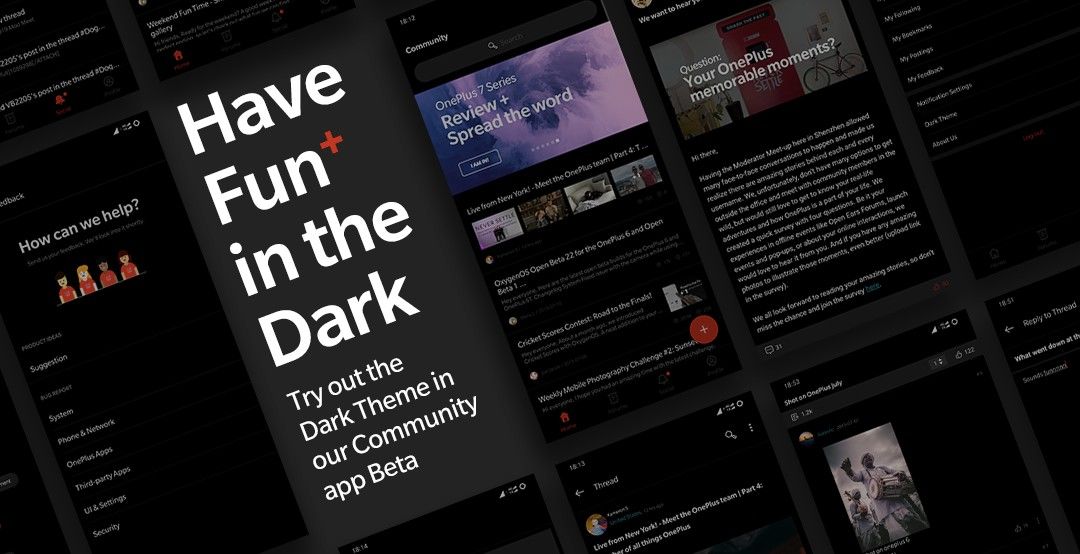 oneplus community dark mode