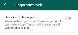 WhatsApp Fingerprint Unlock feature on WhatsApp for Android Beta