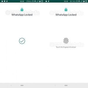 WhatsApp for Android Beta Fingerprint Unlock feature