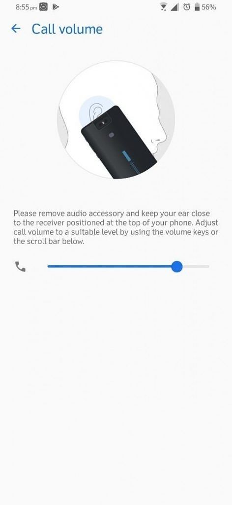 ASUS ZenFone 6 call volume