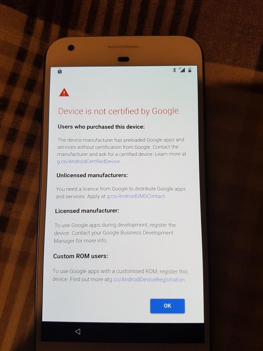 Google Play uncertified device error