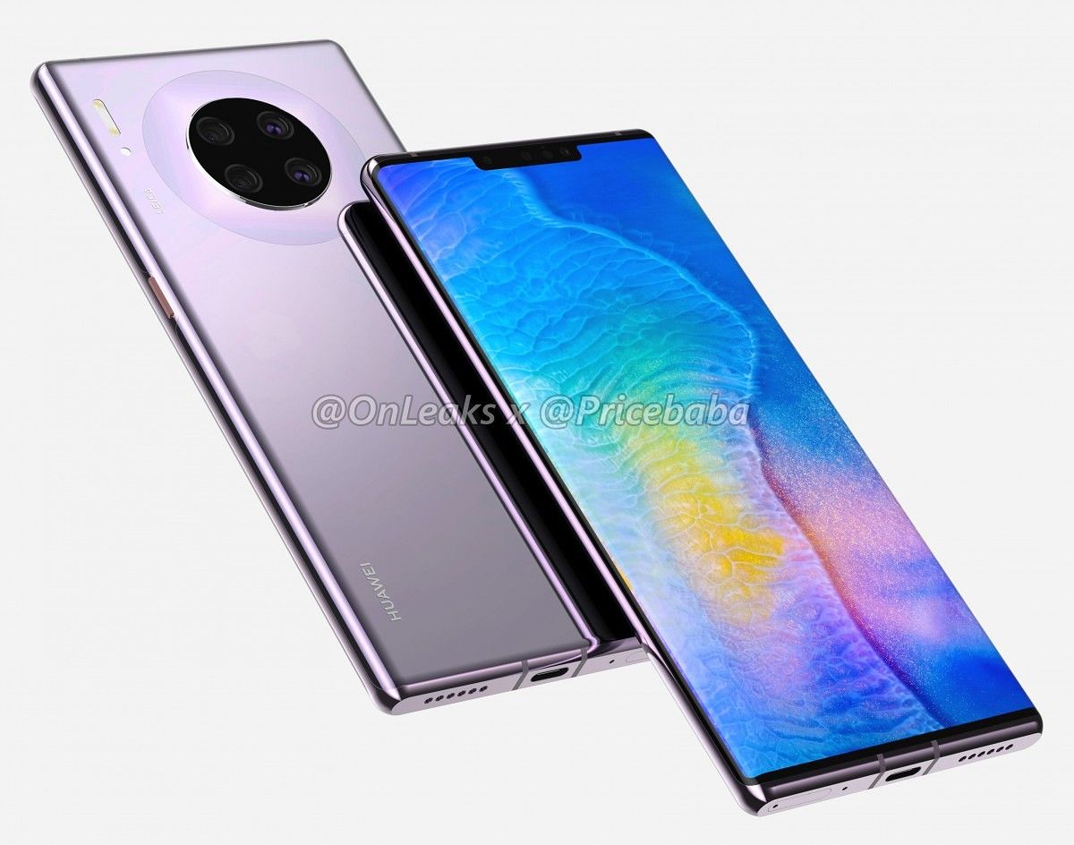 Leaked renders show the Huawei Mate 30 Pro with a total of 7