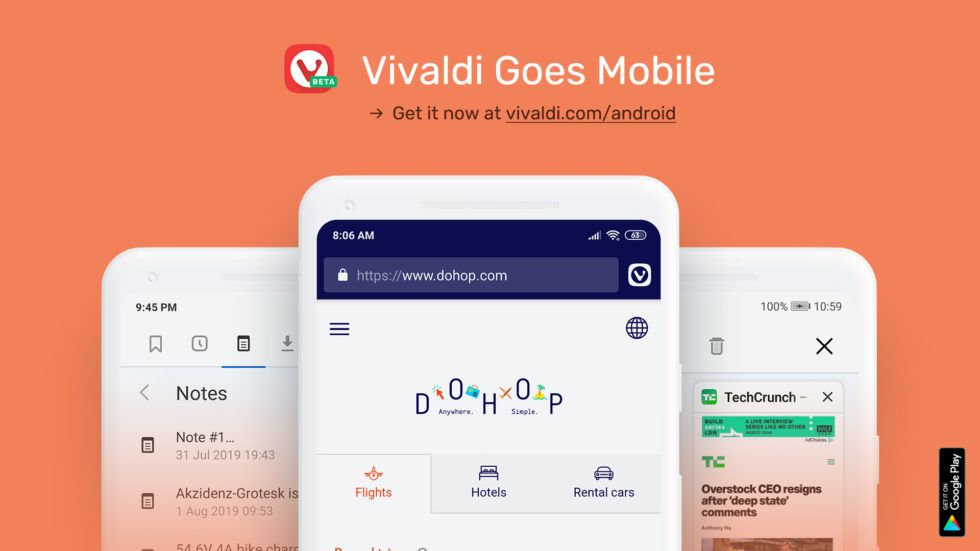 Vivaldi Browser for Android Beta