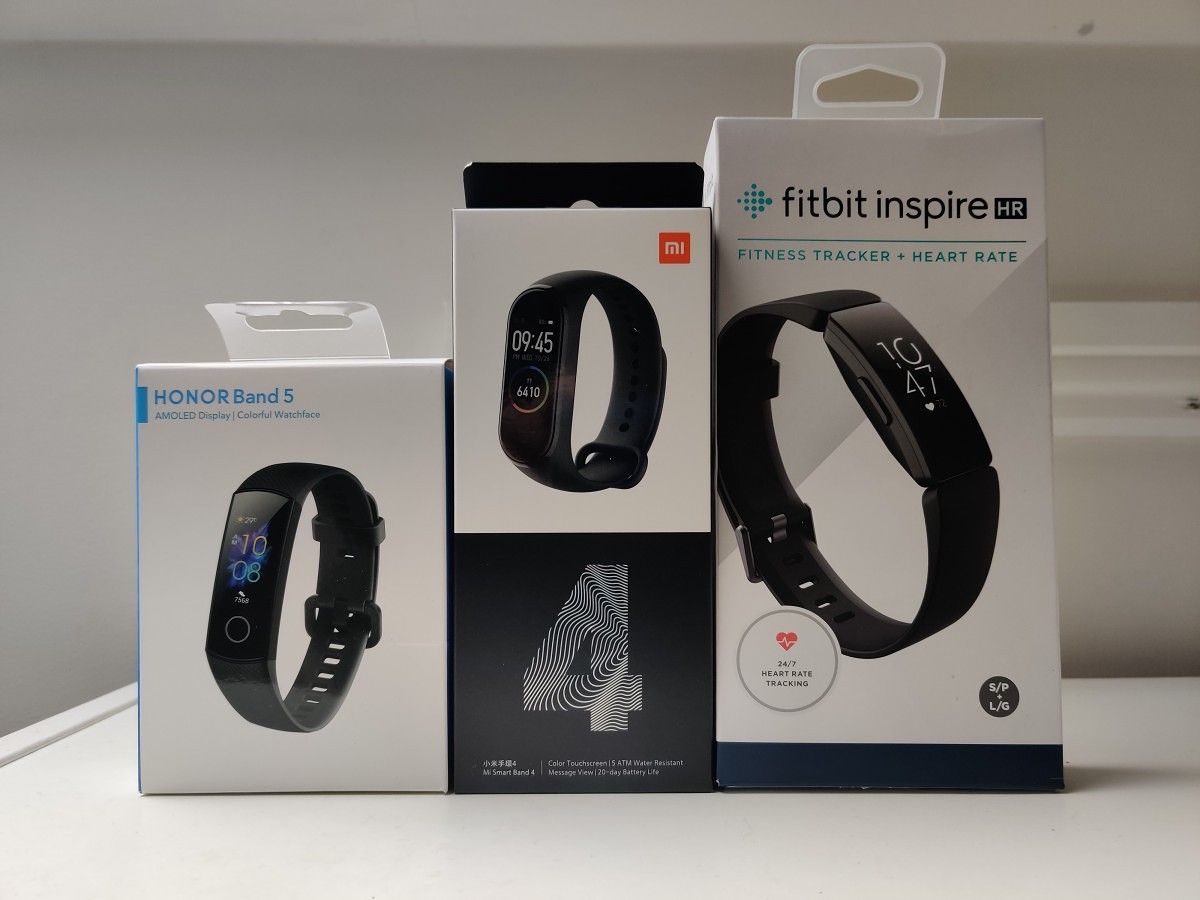 honor band 5 xiaomi mi band 4 fitbit inspire hr