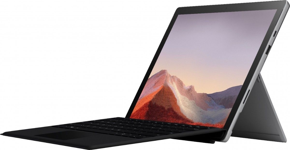 The Surface Pro 7 is a lightweight premium Windows tablet with high-end Intel processors. This bundle includes a Surface Pro Type Cover, so you can easily turn it into a laptop-like experience.