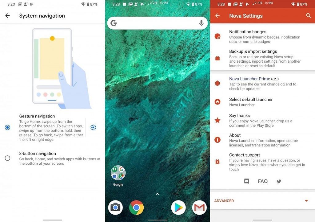 Navigation Gestures Third Party Launcher Support