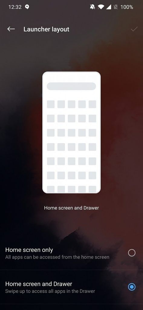 OnePlus Launcher Homescreen layout