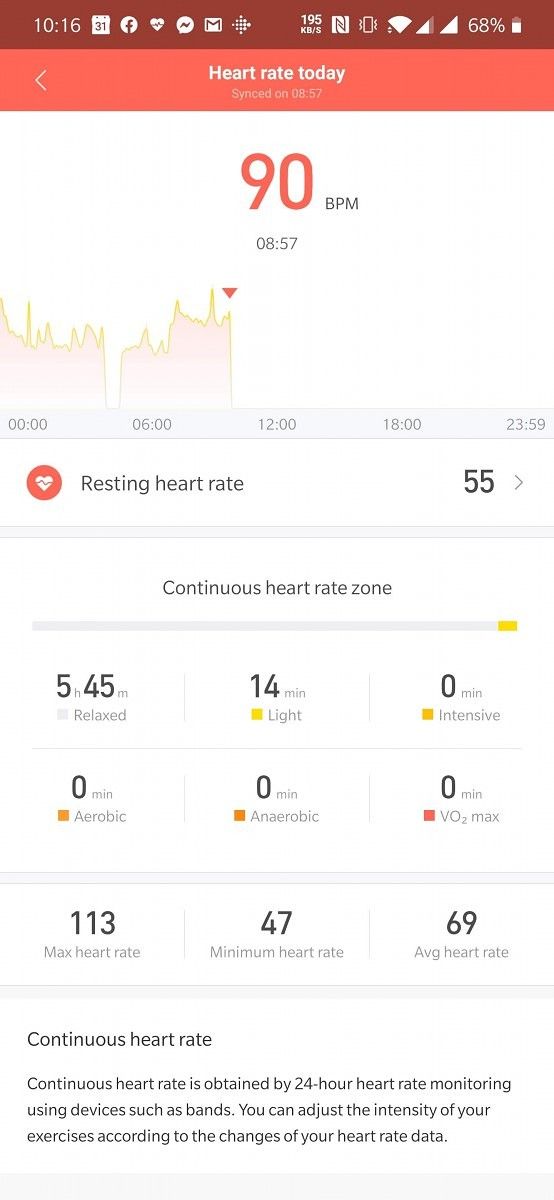 Mi band 4 resting heart online rate