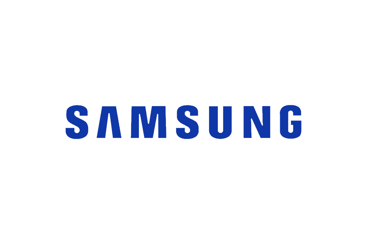 Samsung logo on white background