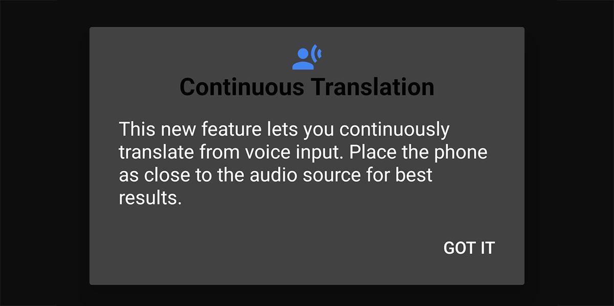 Continuous Translation Google Translate