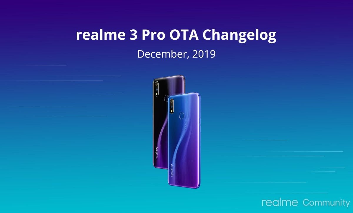 Realme 3 Pro update with December 2019 security patches