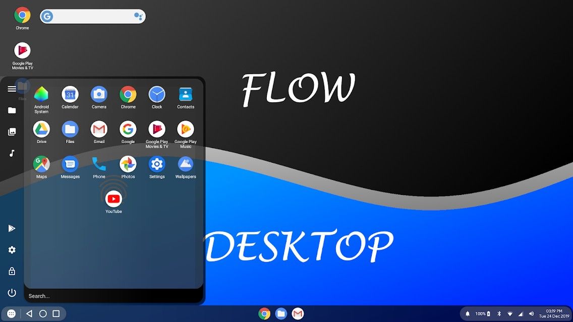 Flow Desktop Launcher for Android 10's hidden desktop mode