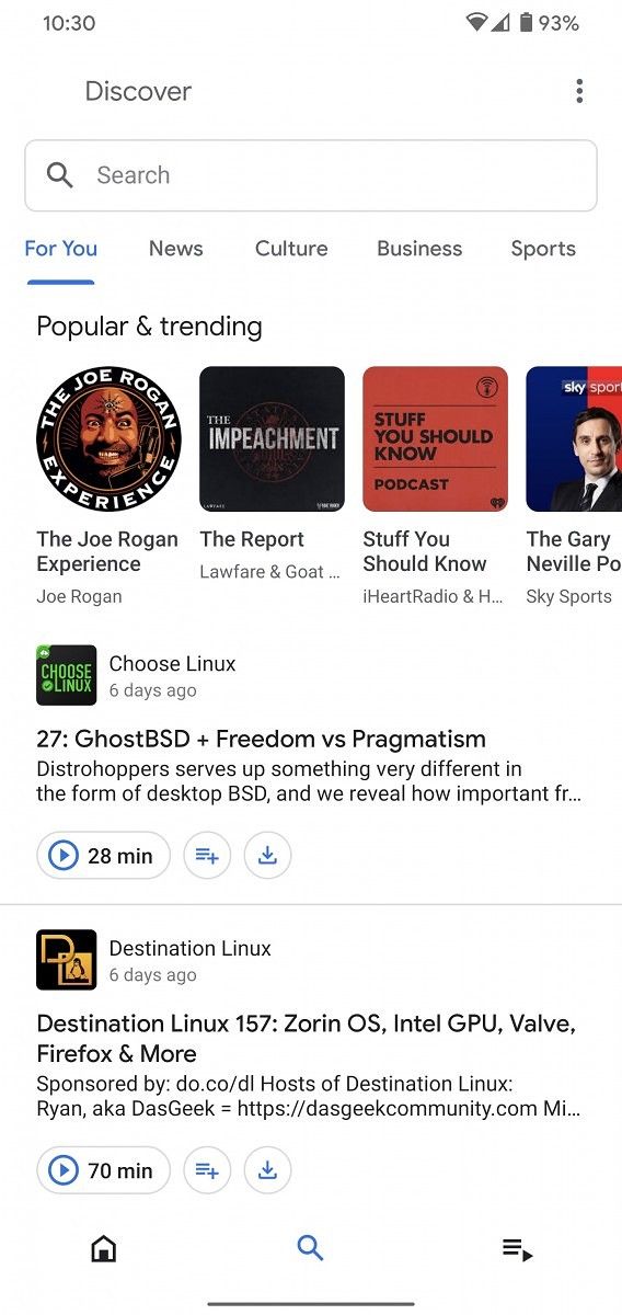 Google Podcasts is getting a Queue feature, Discover tab, and bottom bar