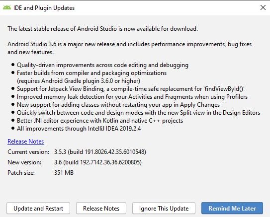 Google releases Android Studio 3.6 as a stable release