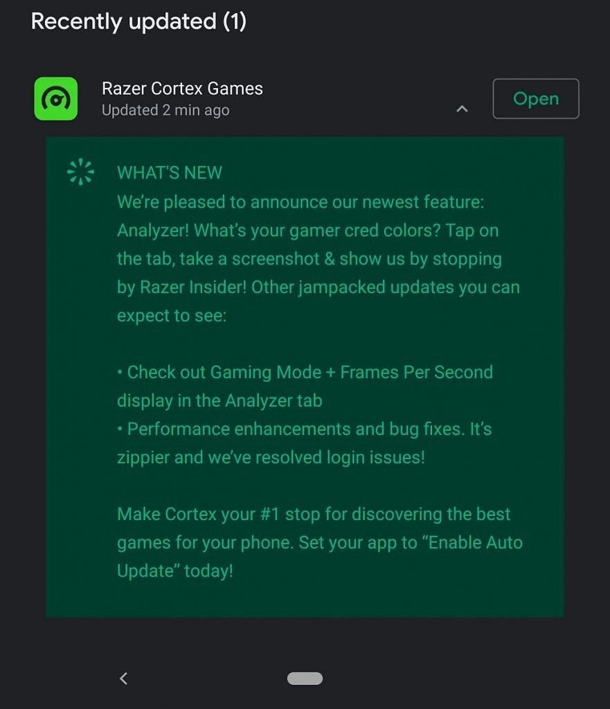 Razer Cortex update